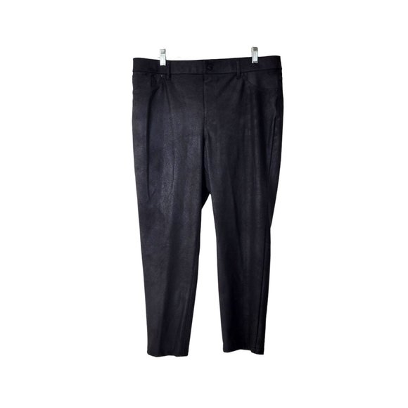 Chico's Black Faux Suede Pants - Picture 1 of 3